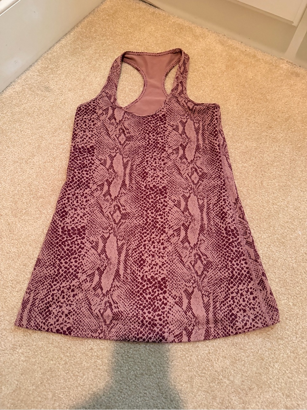 lululemon athletica tan Snake-Print Racerback Tank